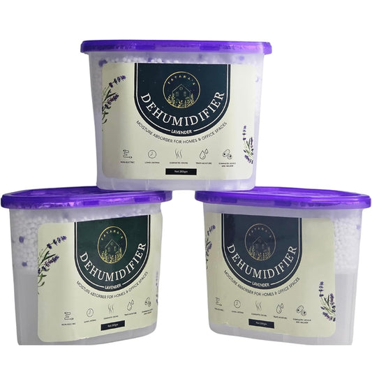 Fataha's Lavender Dehumidifier - 600ML- Effective Dampness Control, Mold Prevention, Odor control, Abrorbs Moisture - Ideal for Kitchen Bathrooms, Bedrooms, Closet, Long-Lasting Freshness! (Pack of 20)