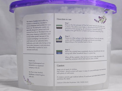 Fataha's Lavender Dehumidifier - 600ML- Effective Dampness Control, Mold Prevention, Odor control, Abrorbs Moisture - Ideal for Kitchen Bathrooms, Bedrooms, Closet, Long-Lasting Freshness! (Pack of 20)