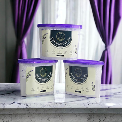 Fataha's Lavender Dehumidifier - 600ML- Effective Dampness Control, Mold Prevention, Odor control, Abrorbs Moisture - Ideal for Kitchen Bathrooms, Bedrooms, Closet, Long-Lasting Freshness! (Pack of 20)